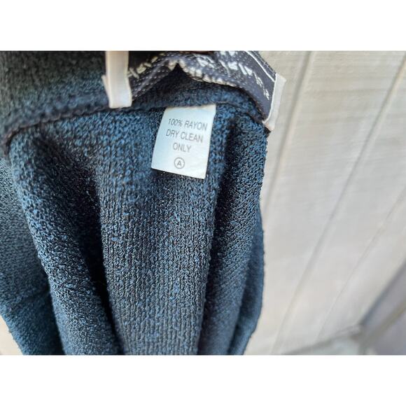 Vintage 1960s/1970s Brenda French Navy Pencil Skirt - Size Medium? 28-29" waist - Picture 2 of 4